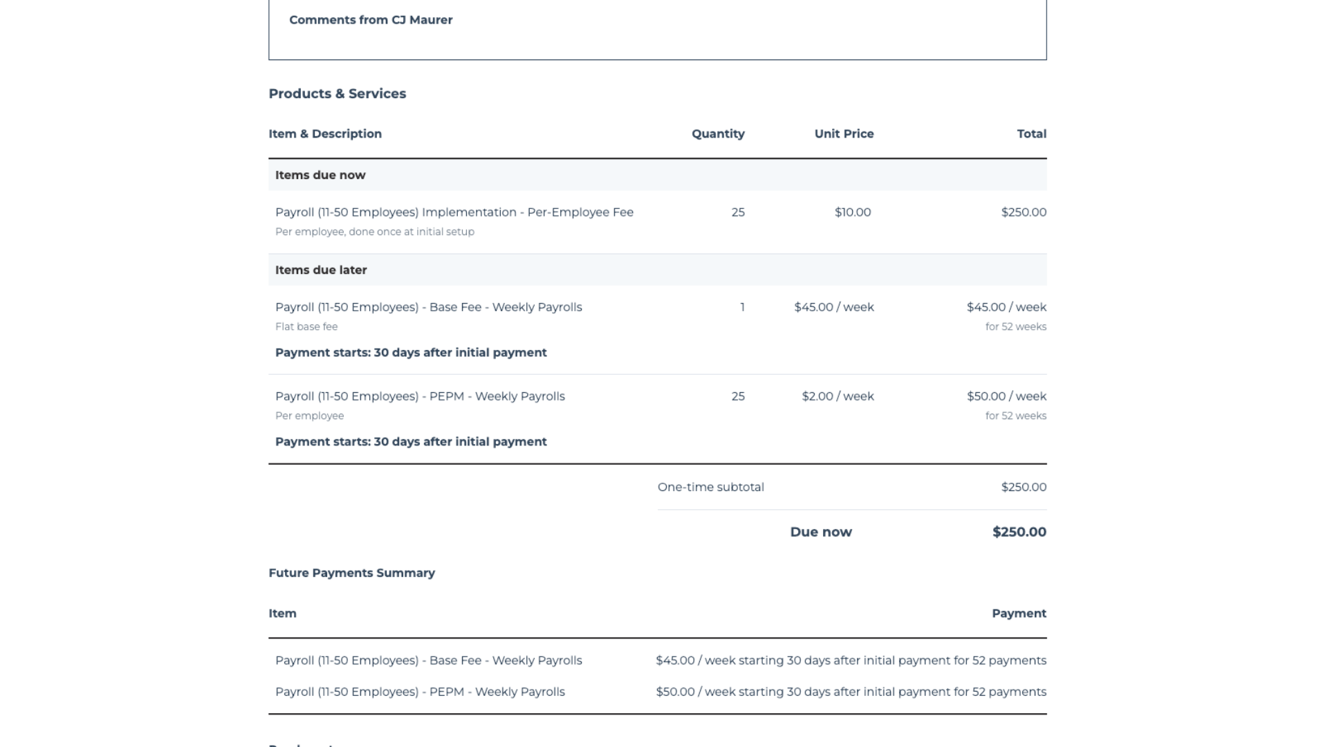 Inbound Payroll - Sales - Quote Proposal Template