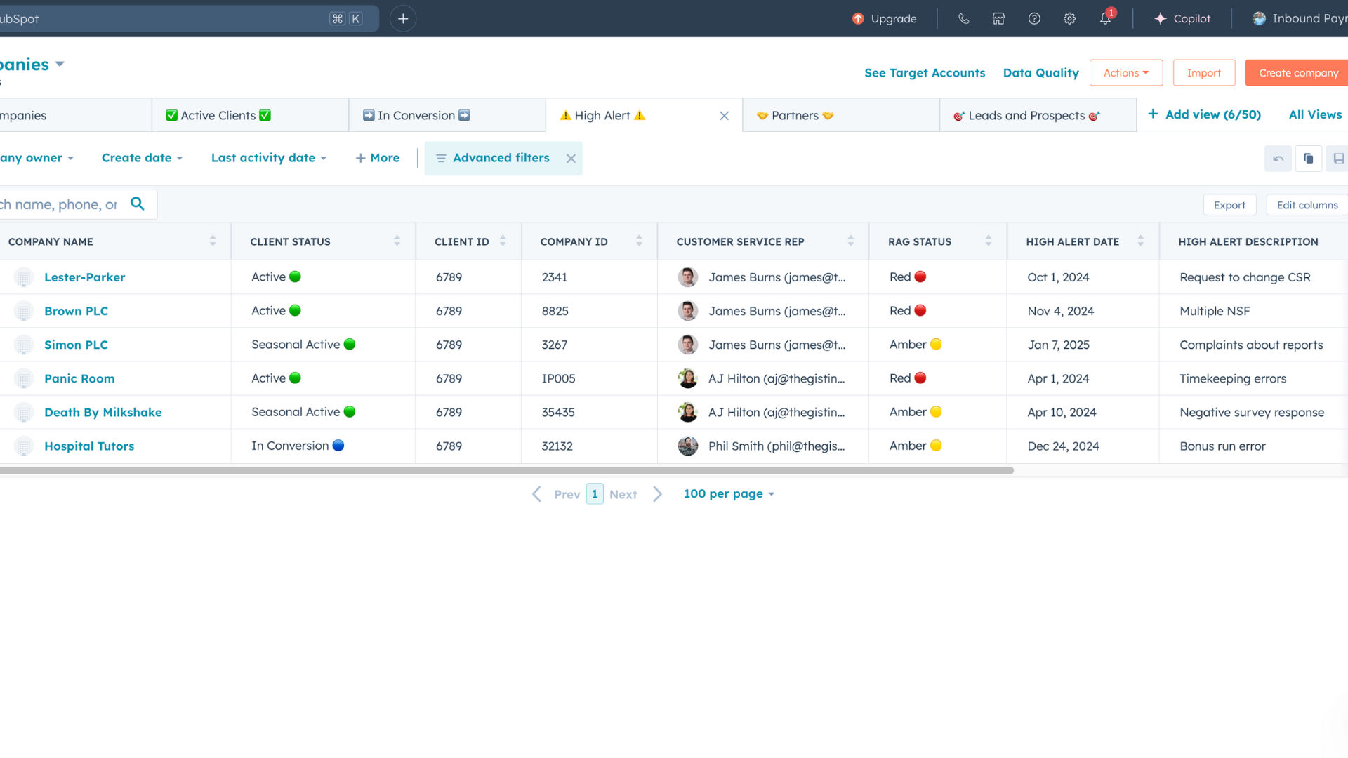 Inbound Payroll - Service - High Alert Companies
