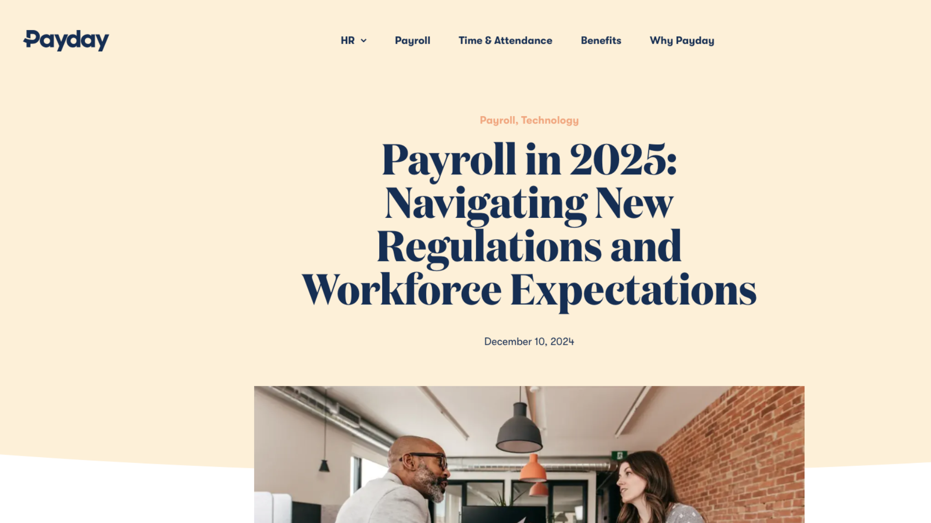 Payroll - Example - Payday Payroll Blog Post